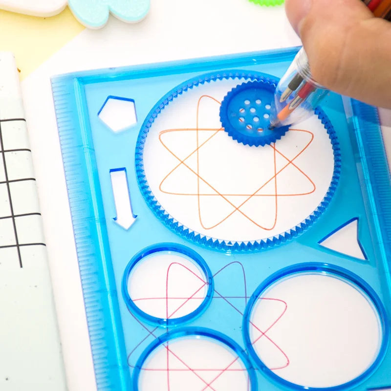 Geometry Spirograph Drawing Stencil Set – Kids Creative Art Toy