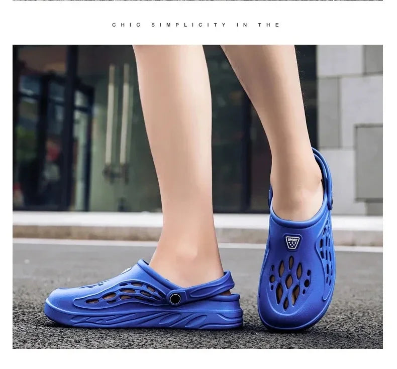 YRZL Mens Slippers Unisex Soft Non-slip Wear-resistant Casual Mens Sandals Comfortable Slip on Beach Shoes Outdoor Slippers Man