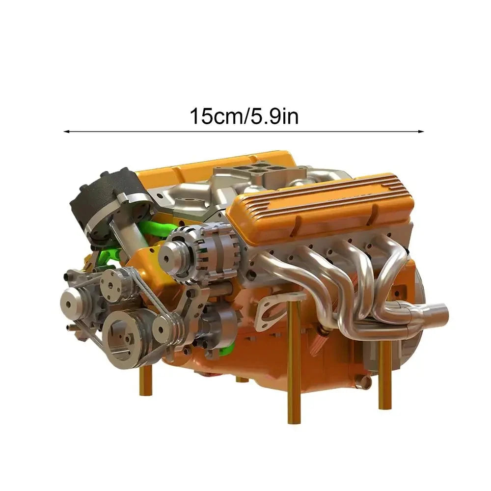Home Decor V8 Engine Model Gasoline Gasoline Small-Block Engine Model Kits Model Engine Figurine Sculpture Craft For Desk Booksh