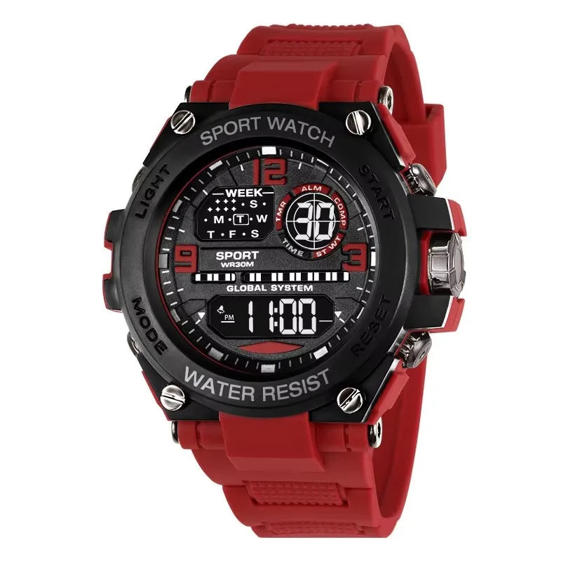 Men and Women's Electronicsa Watch Outdoor Sports  Big Dial Digital LED Alarm Digital-watch 1237 Sport Watch