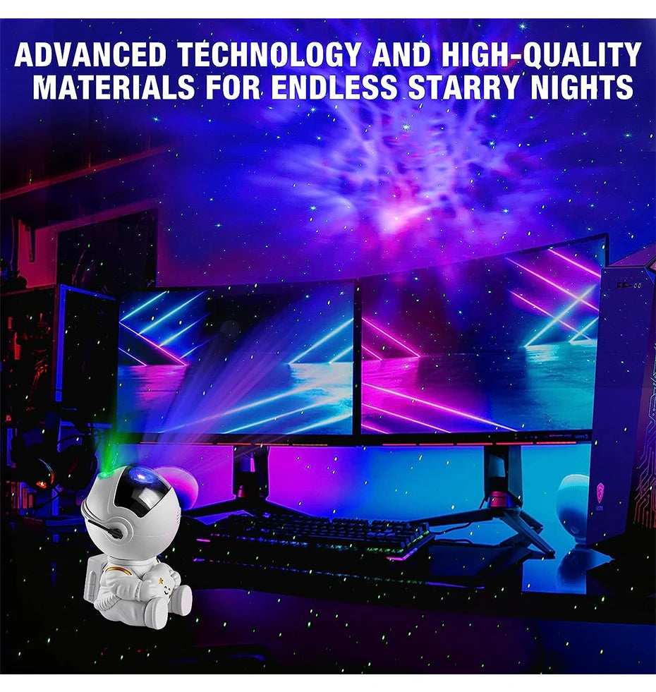 Galaxy Star Astronaut Projector – LED Starry Sky Night Light