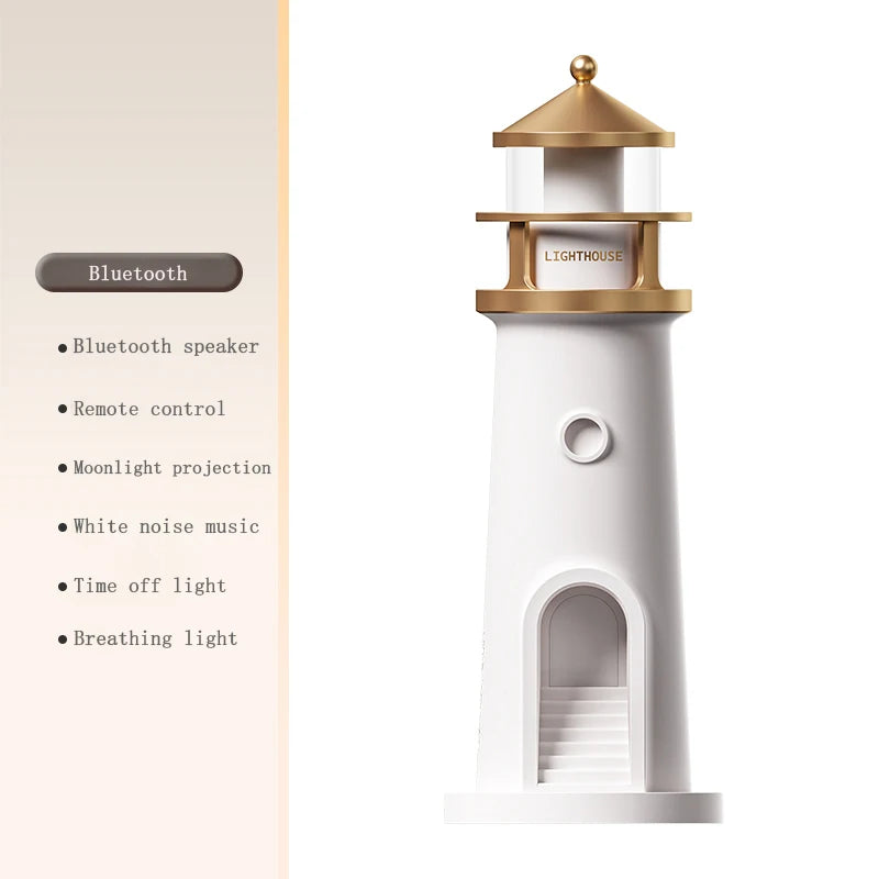 Moon Lamp Projection Lighthouse – Bluetooth Night Light with Remote