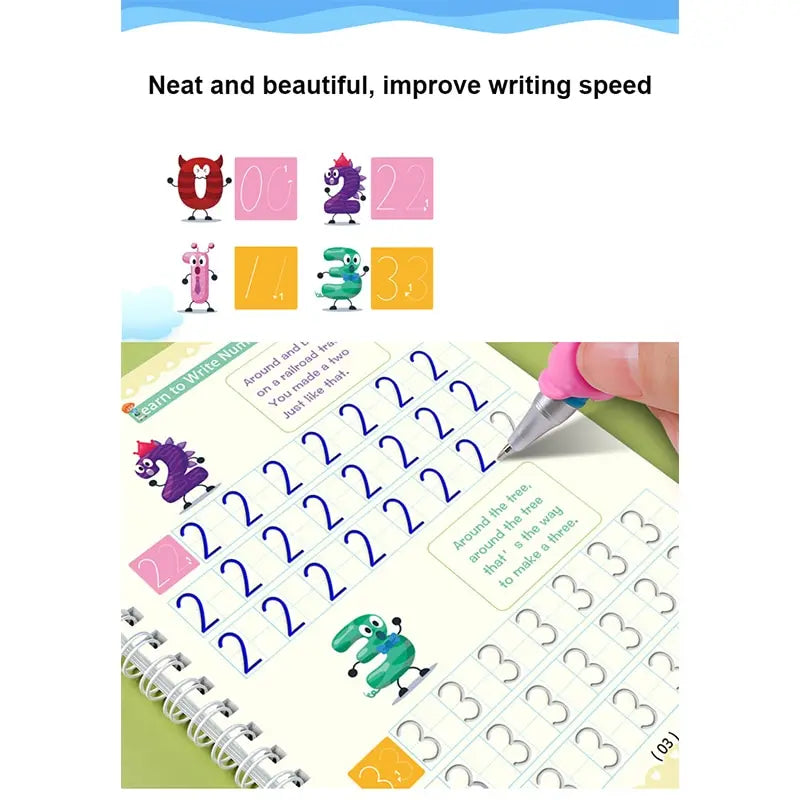 English Writing Practice Copybook – Groove Magic Calligraphy Book