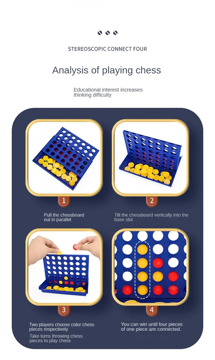 4-in-a-Row Connect Board Game – Classic Family Strategy Toy