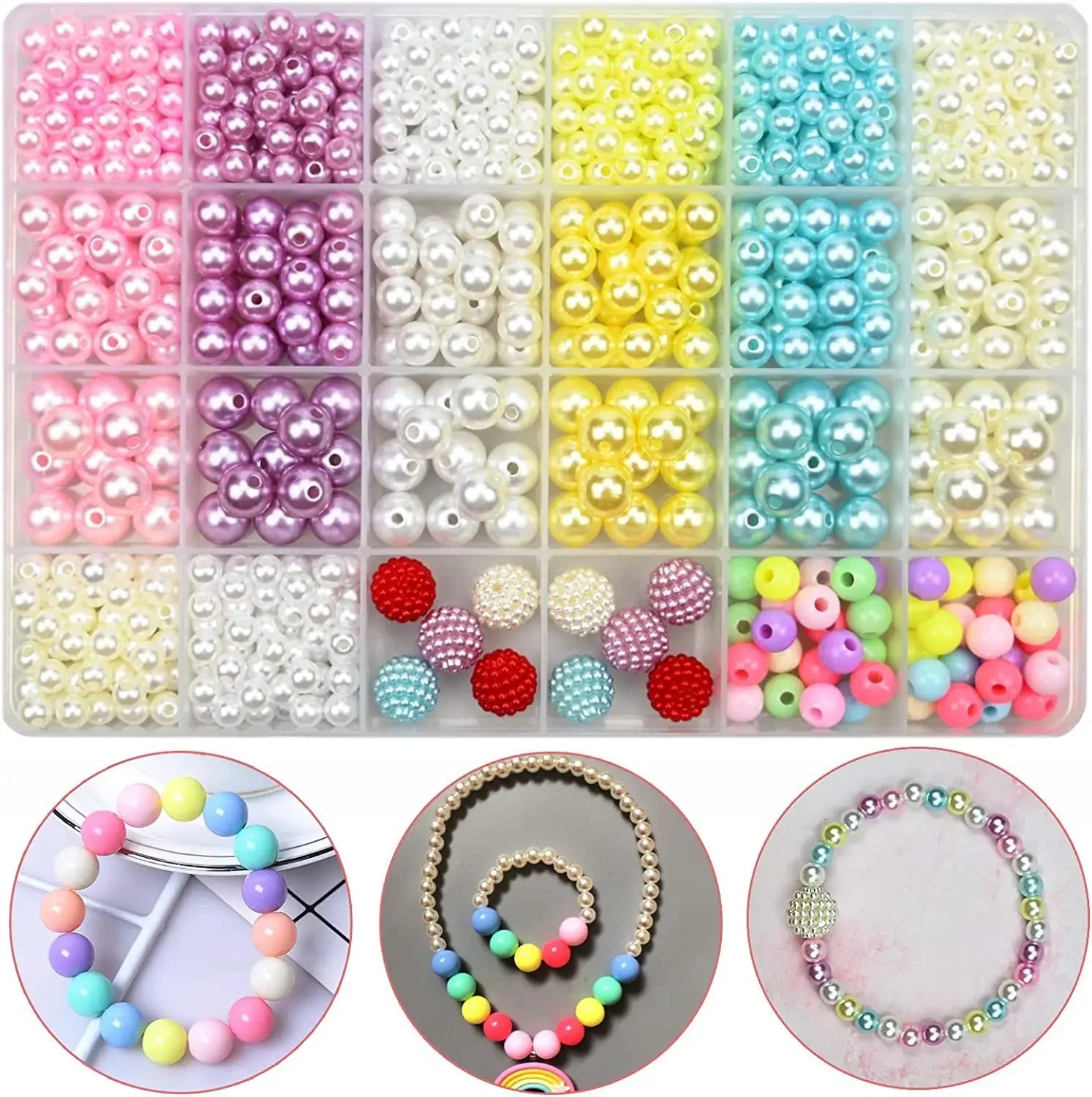 Gradient Pearl Bead Kit – Rainbow DIY Jewelry Making Set