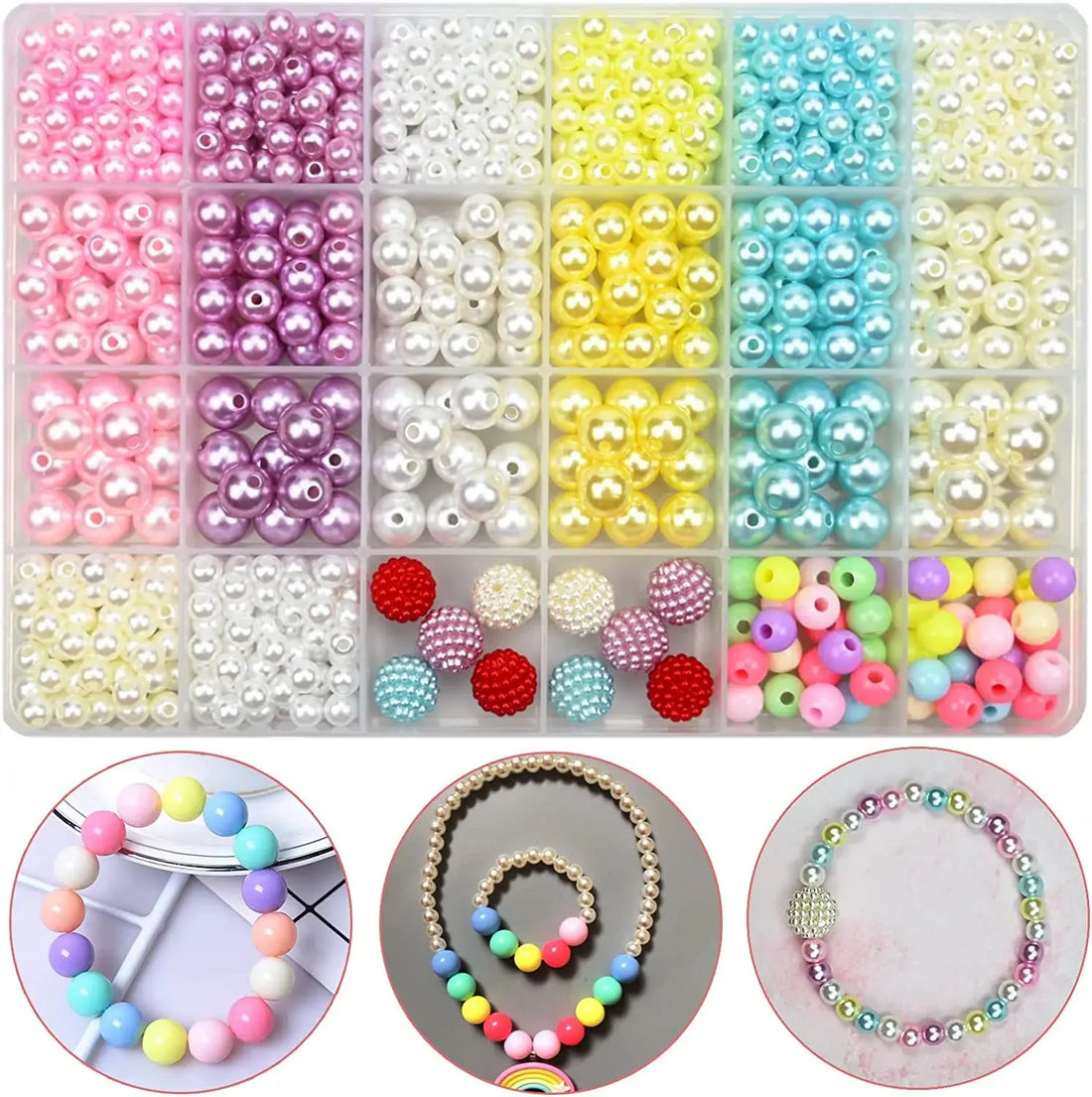Gradient Pearl Bead Kit – Rainbow DIY Jewelry Making Set