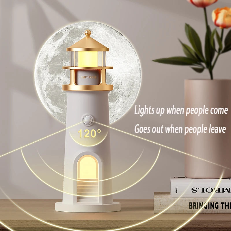 Moon Lamp Projection Lighthouse – Bluetooth Night Light with Remote