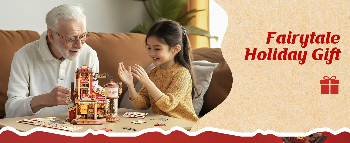 Robotime ROKR Wooden Music Box – 3D Puzzle Model Kit