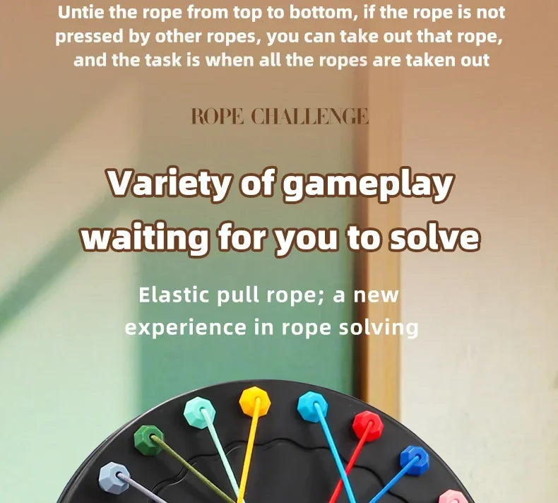 Children’s Rope Puzzle Game – Family Logic & Strategy Toy