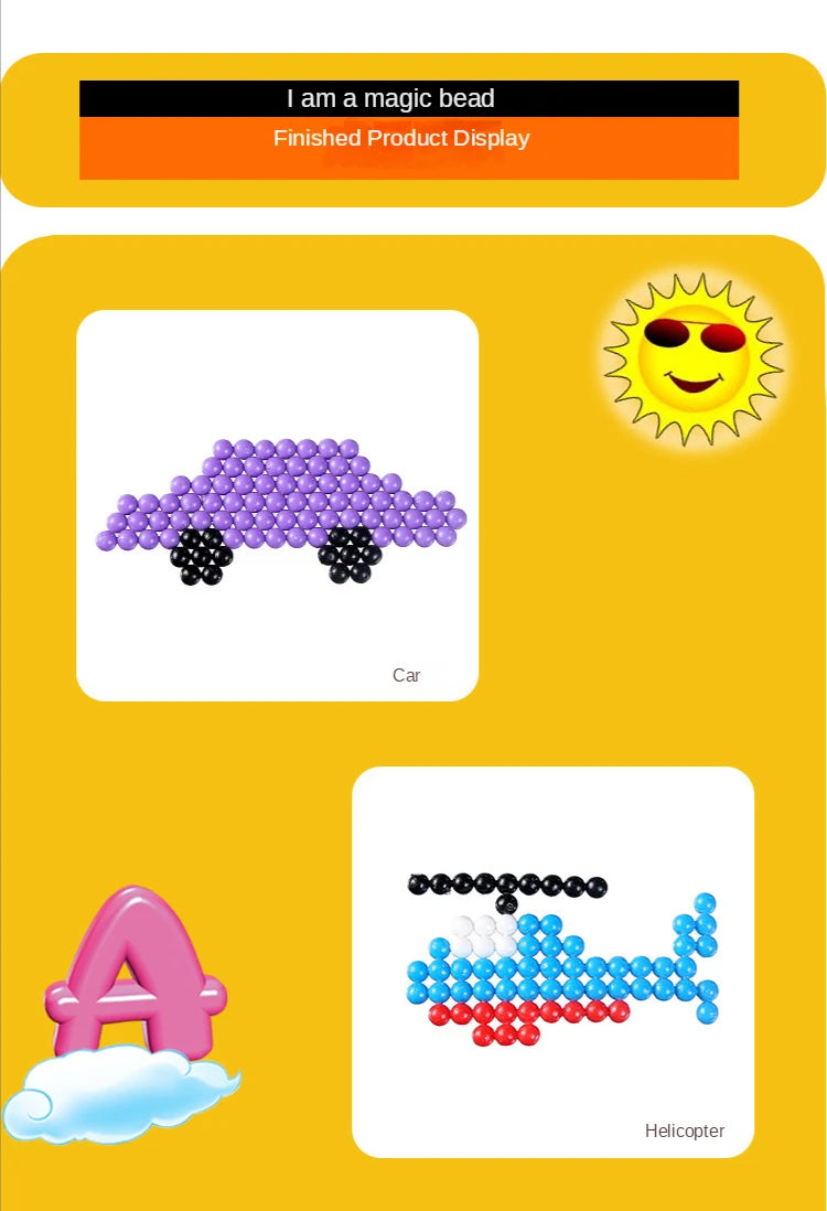 1000PCS Water Spray Magic Beads Set – DIY Puzzle Craft Toy