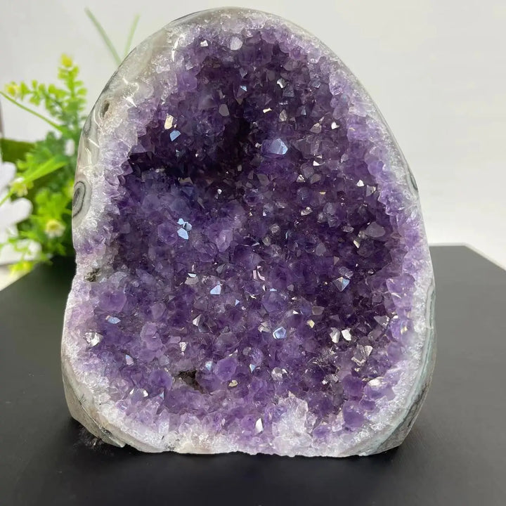 Natural Amethyst Crystal Cluster – Raw Quartz Geode for Home & Reiki