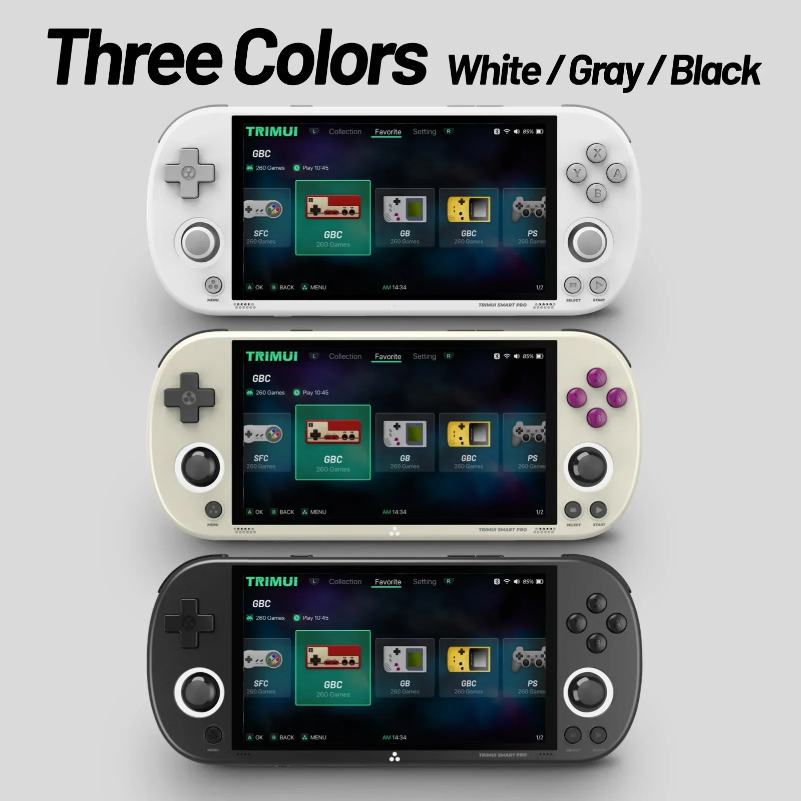 Trimui Smart Pro Handheld Console – 4.96" IPS, RGB Lighting