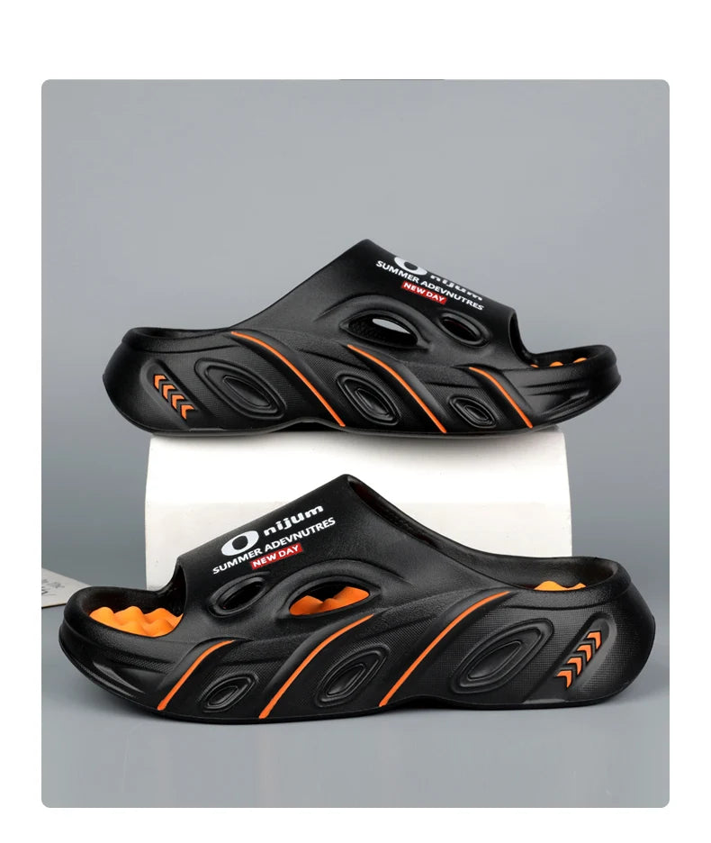 Men Summer Slippers High Quality EVA Sandals Soft Non Slip Platform Soft Slides Outdoor Beach Shoes Unisex Design Slippers