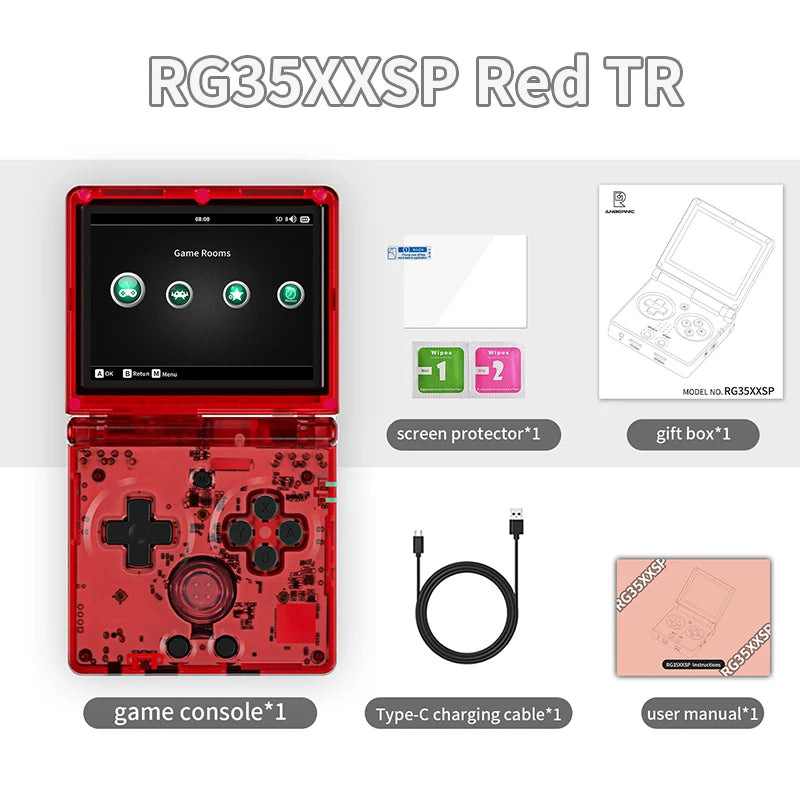 ANBERNIC RG35XXSP Flip Handheld – 3.5" IPS, WiFi & Bluetooth