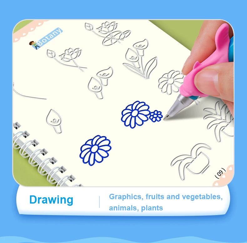 English Writing Practice Copybook – Groove Magic Calligraphy Book