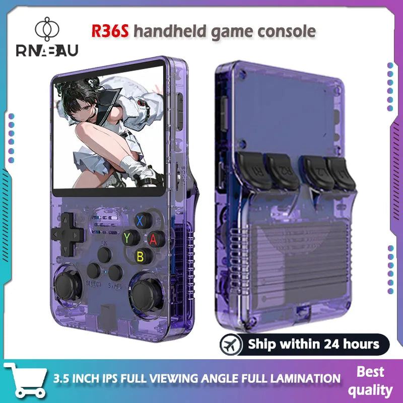 R36S Retro Handheld Game Console – 3.5" IPS, Linux System