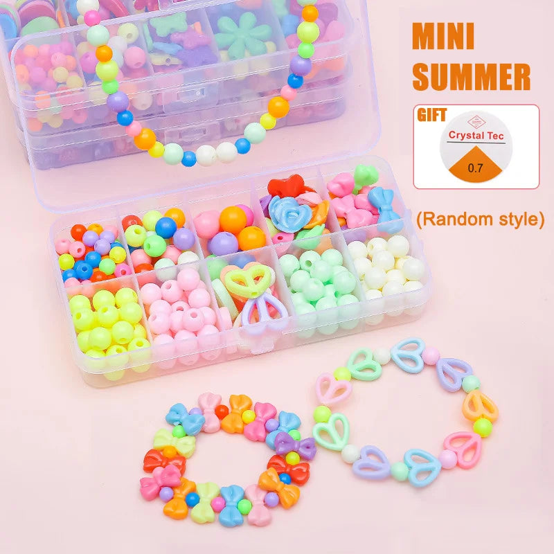 DIY Beaded Jewelry Set – 24 Grid Spacer Beads Kit for Girls