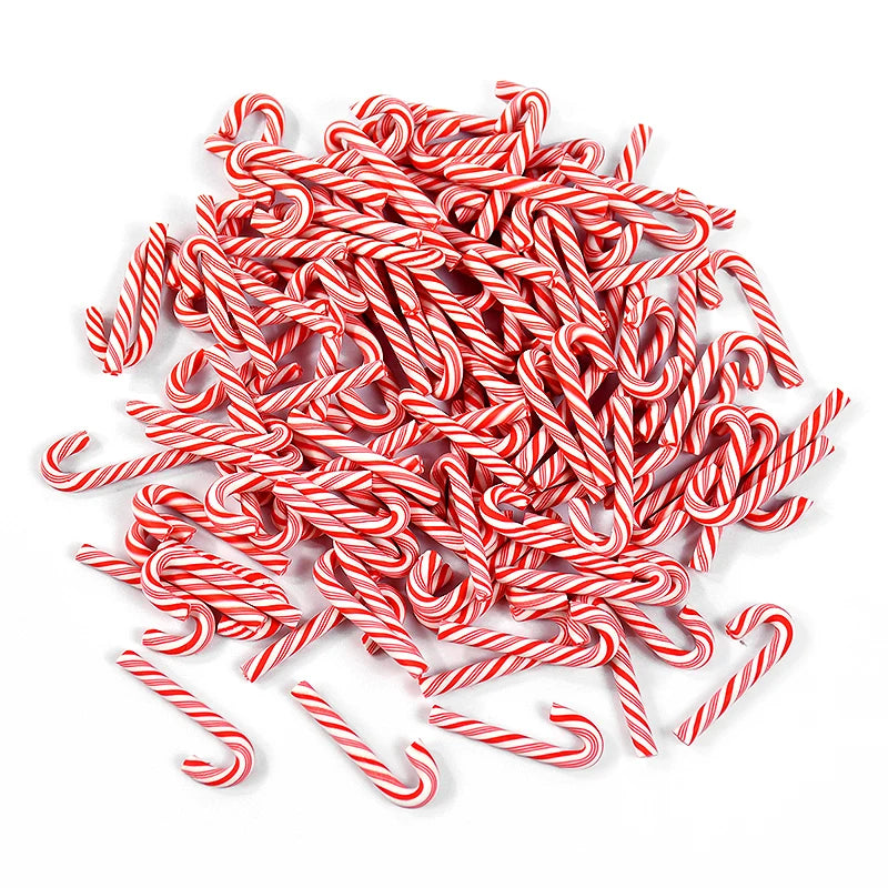 Mini Candy Cane Christmas Decorations – 10/30/50PCS Resin DIY Crafts