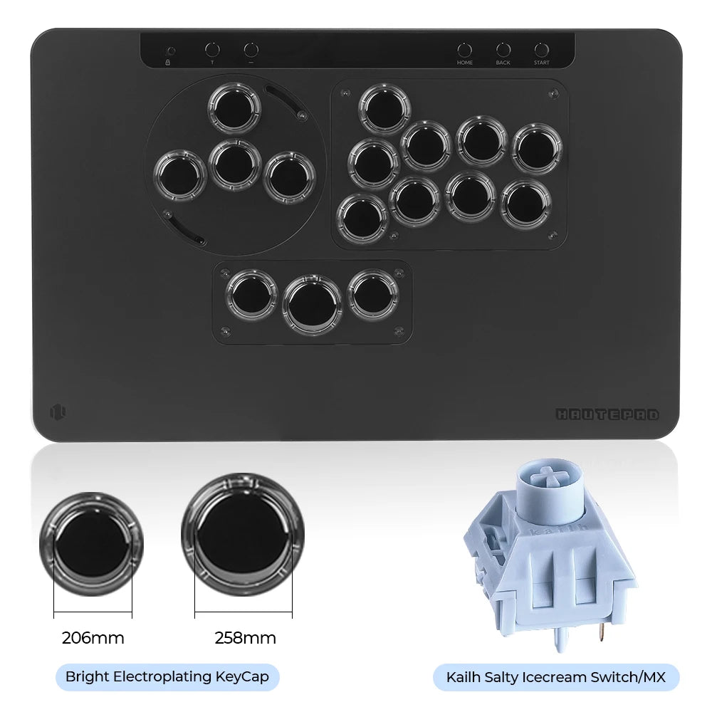 Haute42 HautePad X Leverless Fightstick – RGB Hitbox Controller