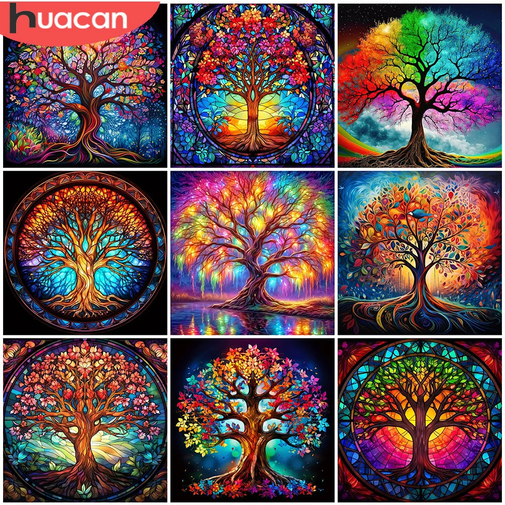 HUACAN Paint By Numbers – Tree of Life Canvas Kit for Adults