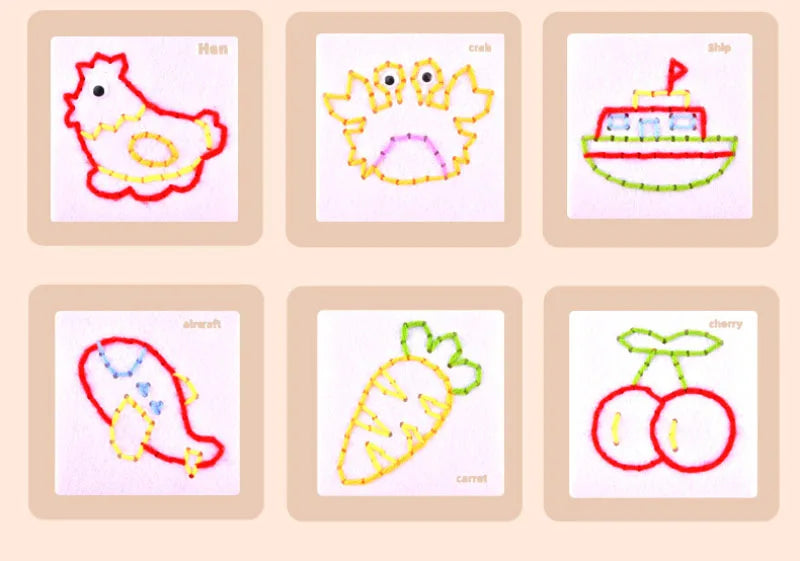 Montessori Lacing Toys – Animal Sewing Kit for Toddlers & Kids