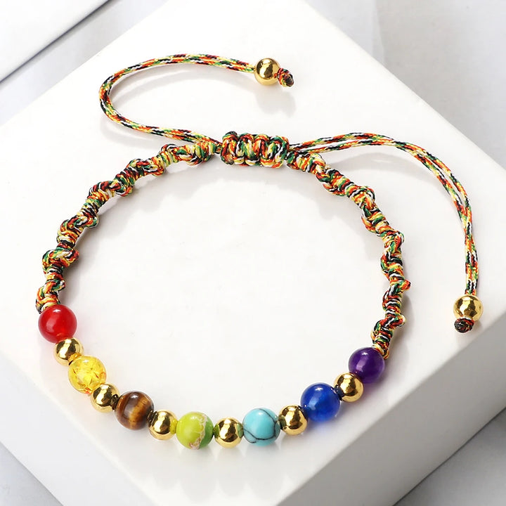 Reiki 7 Chakra Bracelet – Natural Stone Yoga Healing Jewelry