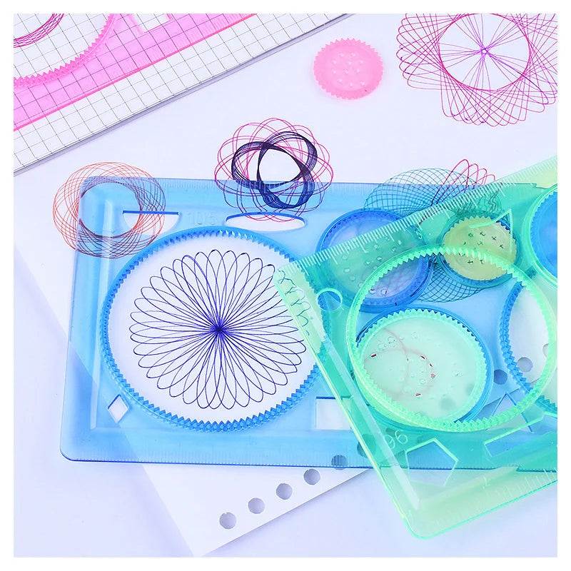 Geometry Spirograph Drawing Stencil Set – Kids Creative Art Toy