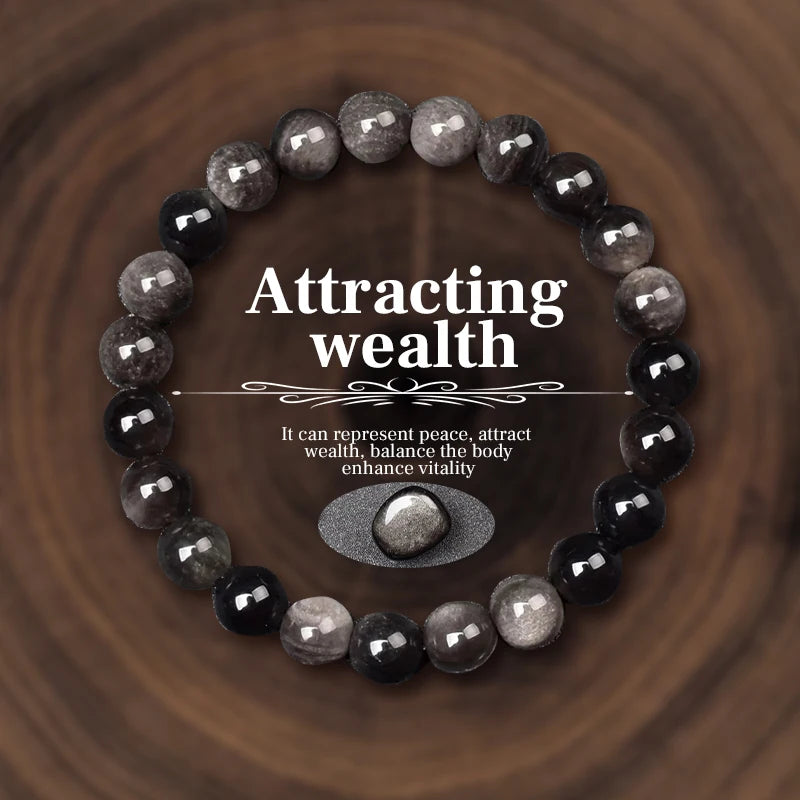 Natural Stone Bracelet – Amethyst, Quartz, Agate & Tiger Eye