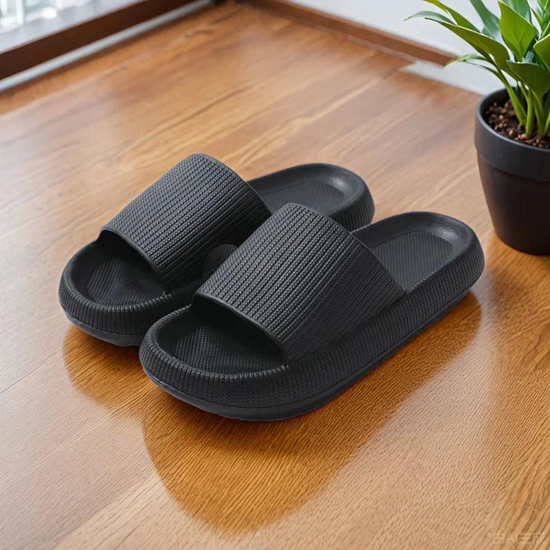 Men's Thick Bottom EVA Indoor Home Slippers Anti-Slip Suitable for Outdoor Wear Comfortable Home Slippers for Men