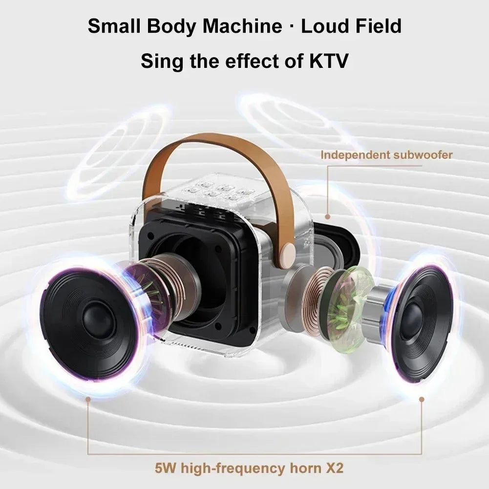 Karaoke Wireless Portable Bluetooth Speaker With Microphone Machine Mini Lamp Caixa De Som Sound Box Music Small Blootooth Mp3