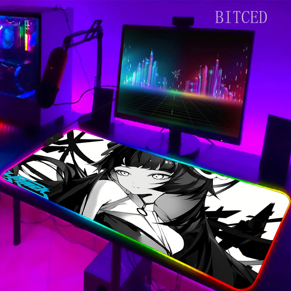 YUki Aim Gamer Keyboard Base With Backlight RGB LED Office Accessory Games Computers Diy Gaming Computer Desk Table Mouse Pad XL