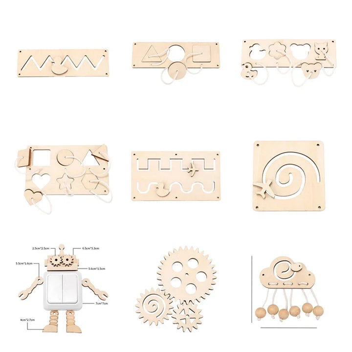 2024 Montessori DIY Busy Board – Wooden Educational Toy for Kids