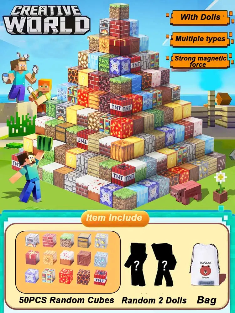 Minecraft Magnetic Building Blocks – DIY STEM Construction Set