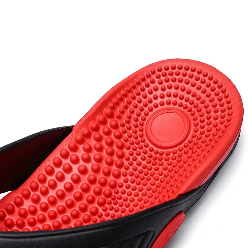 Massage Flip Flops for Men Summer Breathable Beach Shoes Sandals 46 Men Luxury Flip Flops Breathable Plus Big Size Men Slippers
