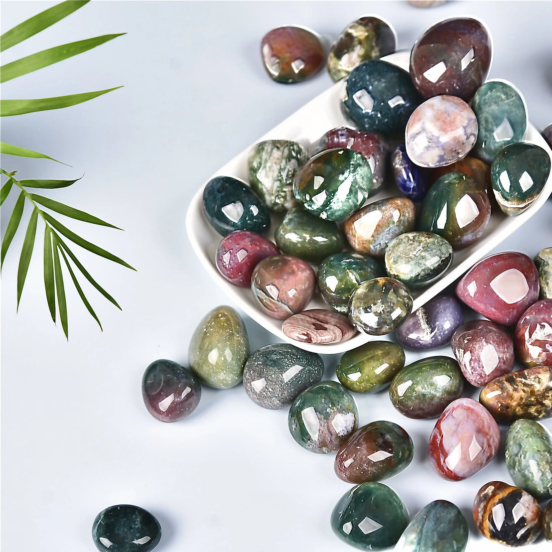 Ocean Jasper Stones – 1.76 oz Large Chips for Decor, Crafts & Healing