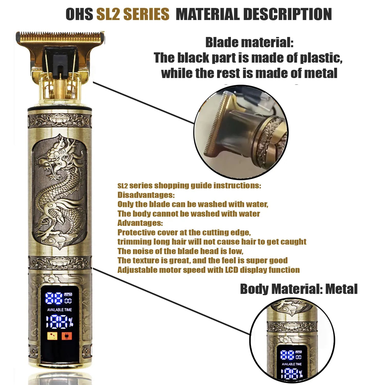 T9 Hair Clipper – 0mm Electric Beard & Body Hair Trimmer for Men