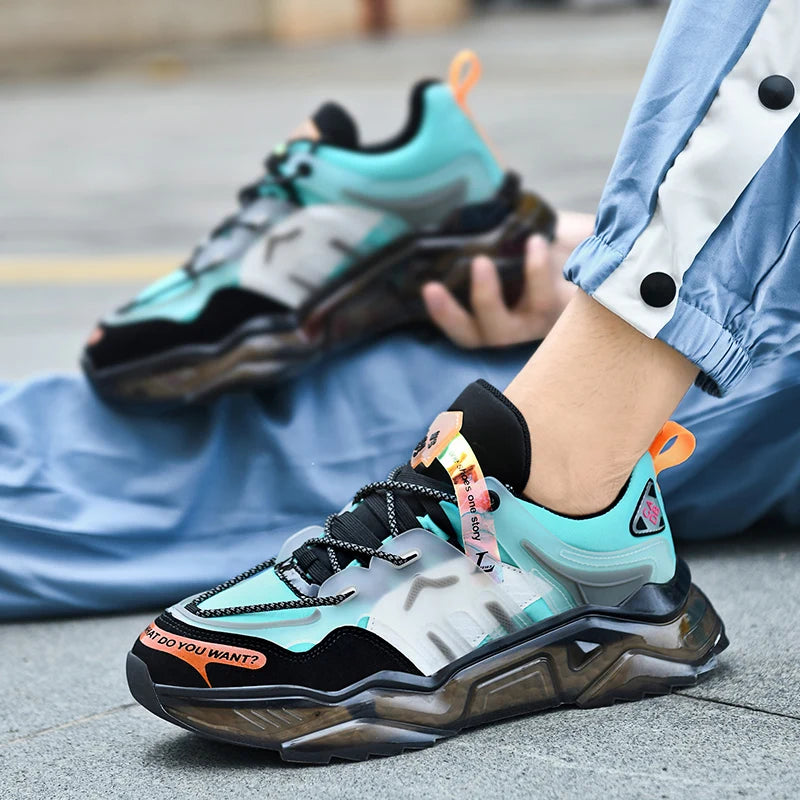 Men's Breathable Casual Sneakers Luxury Trainer Fashion Loafers Running Shoes - Comfortable Race Shoes for Male