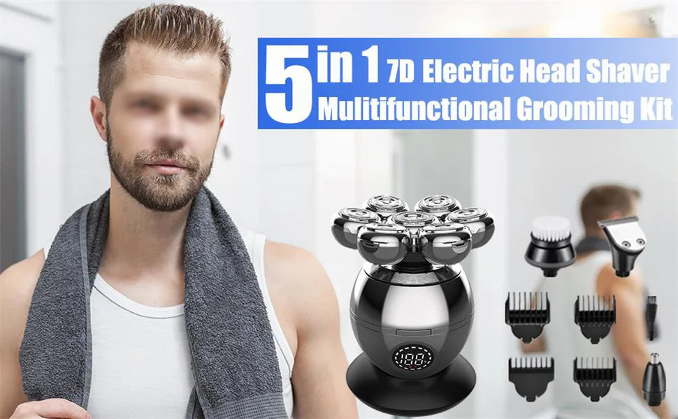 7D Electric Shaver – Floating Head Waterproof Beard Trimmer