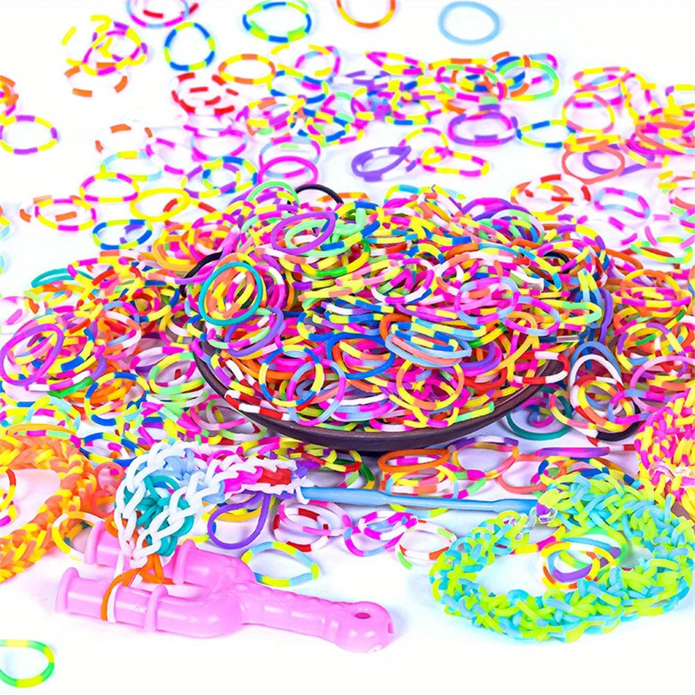 600PCS Loom Bands Bracelet Kit – DIY Jewelry Craft Set for Girls