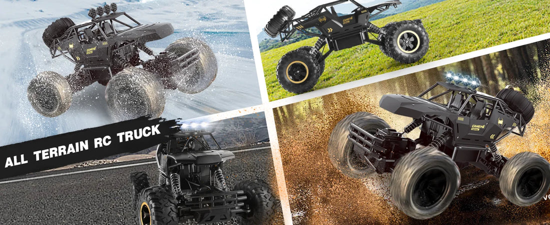 4WD 1:12/16 Scale All Terrain RC Car 20KM/H High Speed Electric Vehicle Remote Control Off-Road Truck LED HeadLight Gifts Adults