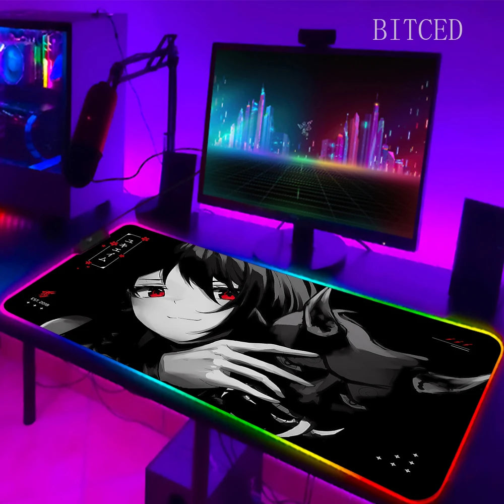 YUki Aim Gamer Keyboard Base With Backlight RGB LED Office Accessory Games Computers Diy Gaming Computer Desk Table Mouse Pad XL