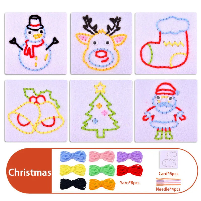 Montessori Lacing Toys – Animal Sewing Kit for Toddlers & Kids