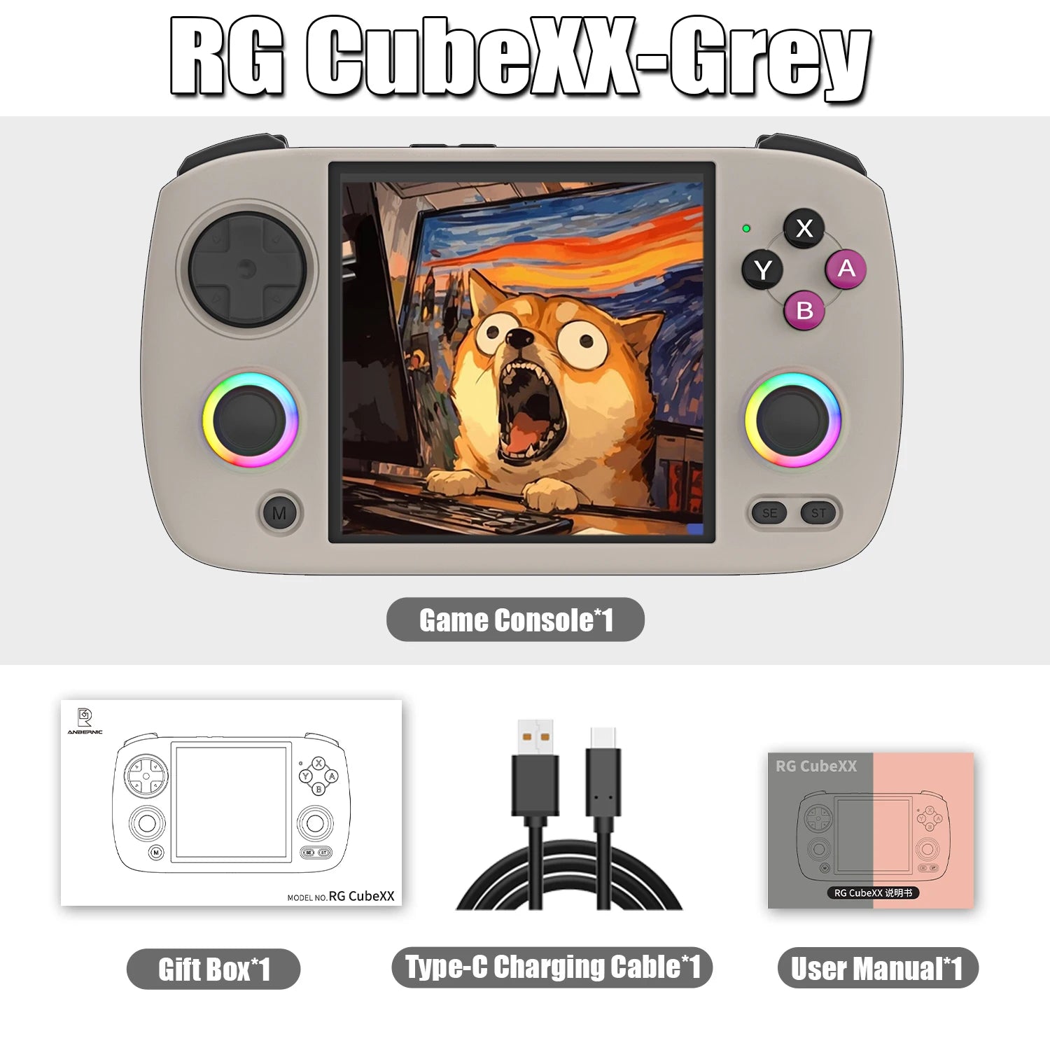 Anbernic RG CubeXX Retro Handheld – 3.95" IPS, 5056 Games