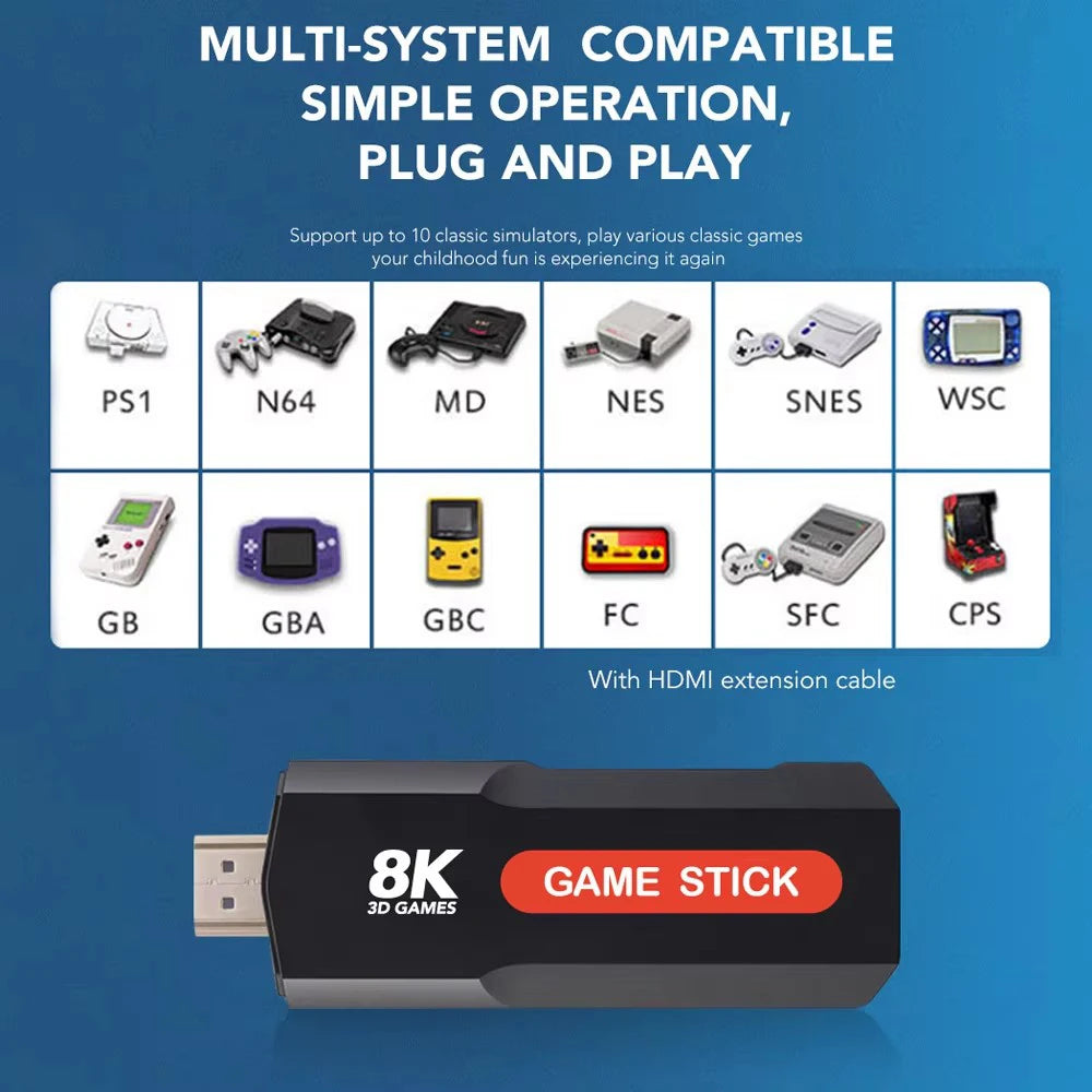 X2 Game TV Stick Console – 64GB, 10,000+ Games, 8K HD