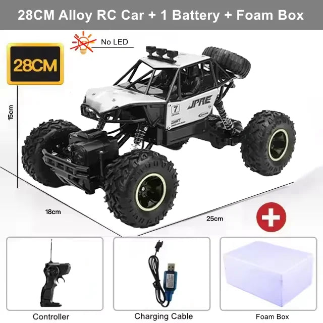 4WD 1:12/16 Scale All Terrain RC Car 20KM/H High Speed Electric Vehicle Remote Control Off-Road Truck LED HeadLight Gifts Adults