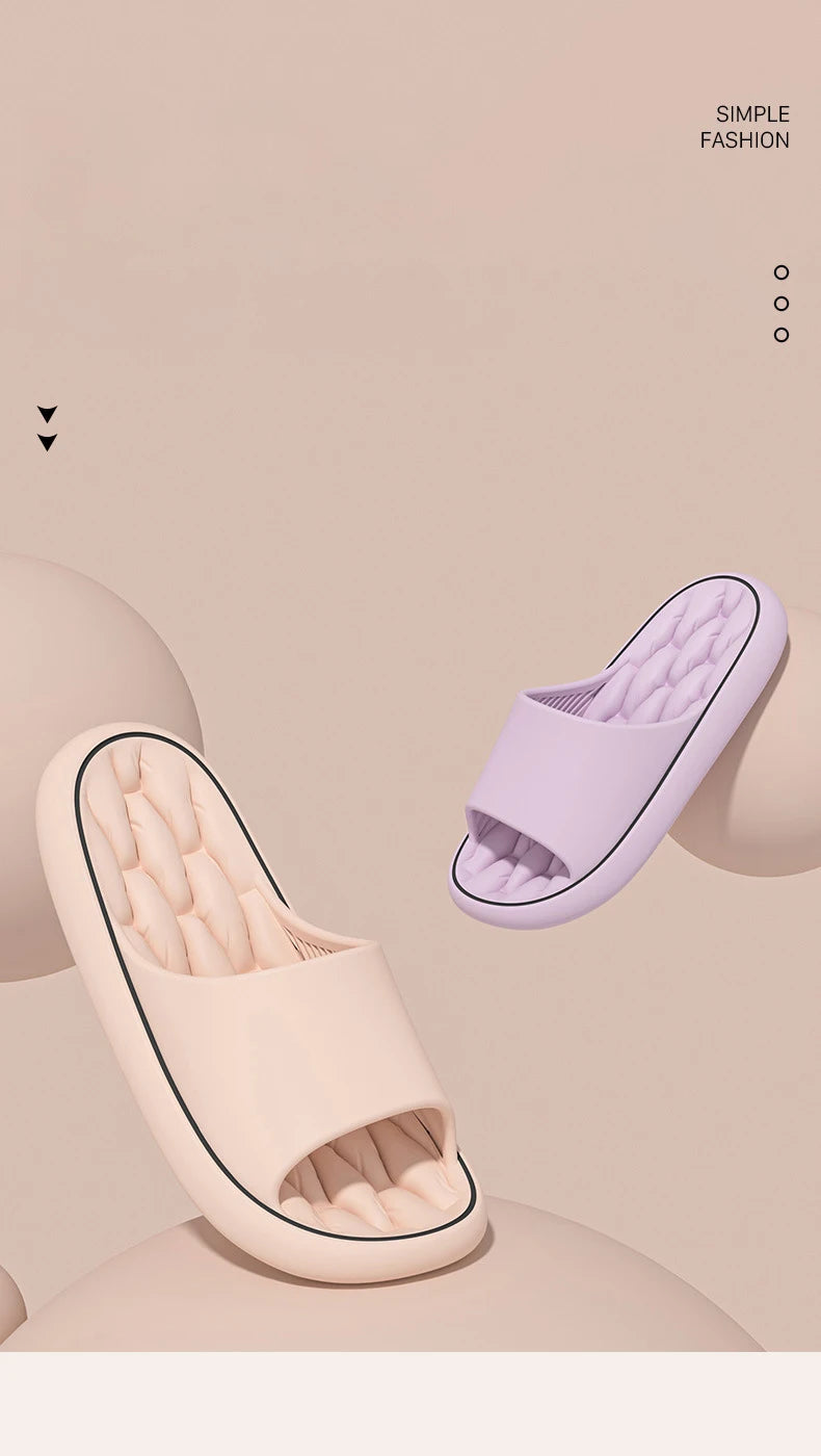 Super Light Soft Slippers Simple Fashion Slides EVA Elastic Shoes Colorful Sneakers In Door Bathroom Flip Flops