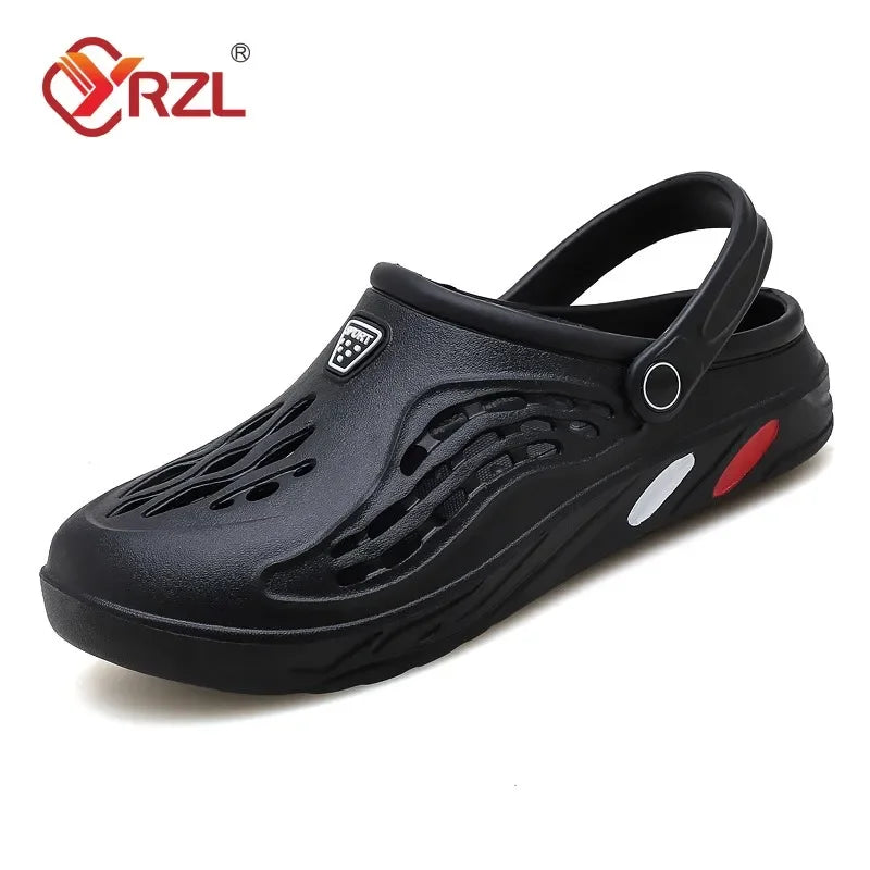 YRZL Mens Slippers Unisex Soft Non-slip Wear-resistant Casual Mens Sandals Comfortable Slip on Beach Shoes Outdoor Slippers Man