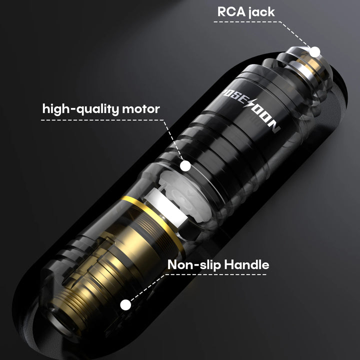 Tattoo Kit POSEIDON Transparent Tattoo Pen Kit For Permanent Makeup Tattoo Machine Kit Wireless Tattoo Power Supply Tattoo Gun