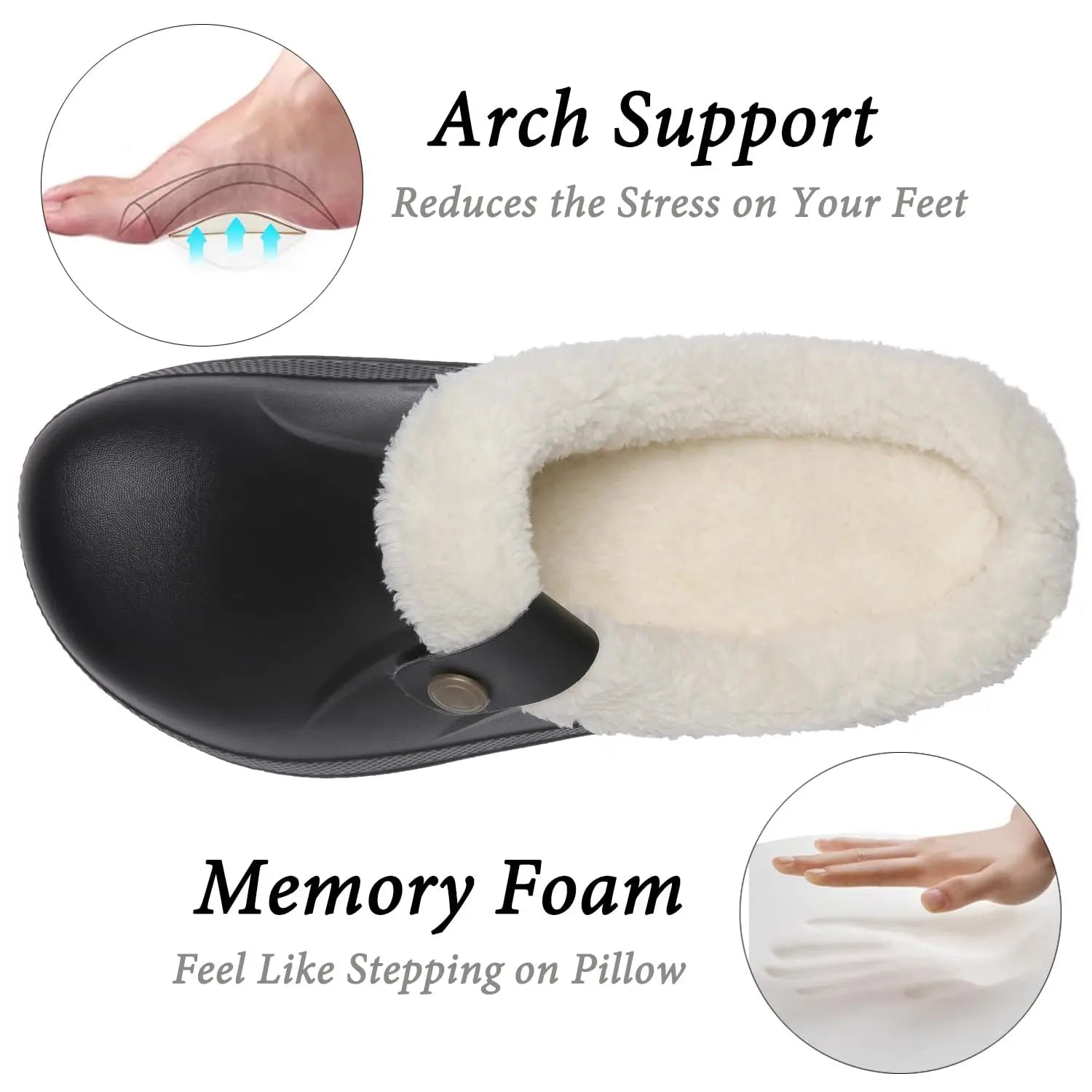 Asgard Winter Fur Furry Slippers For Men Outdoor Fashion Waterproof Plush Cotton Slippers Indoor Warm Cozy Non-slip Home Shoes