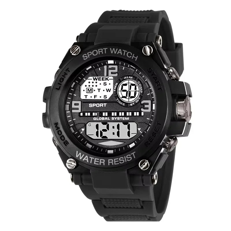 Men and Women's Electronicsa Watch Outdoor Sports  Big Dial Digital LED Alarm Digital-watch 1237 Sport Watch